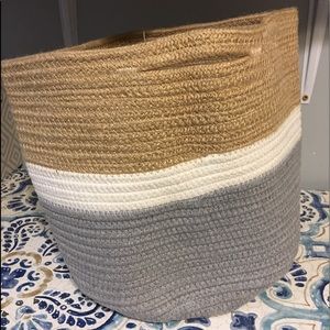 Simple Solution 3 tone color cotton woven basket